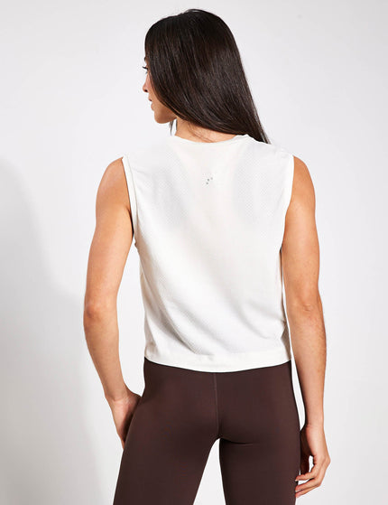 Varley Page Seamless Crop Tank - Snow Whiteimage2- The Sports Edit