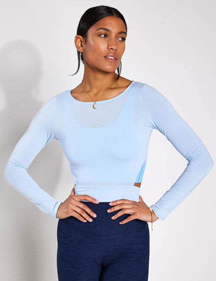 YMO Grace Tie Long Sleeve - Lighter Sky Blueimage6- The Sports Edit