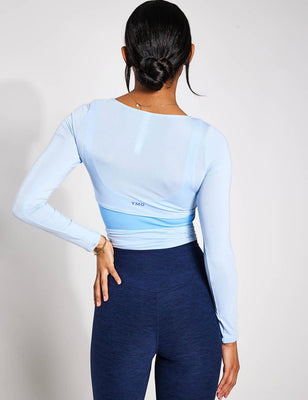 Grace Tie Long Sleeve - Lighter Sky Blue