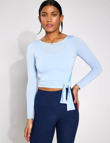 YMO Grace Tie Long Sleeve - Lighter Sky Blueimage5- The Sports Edit