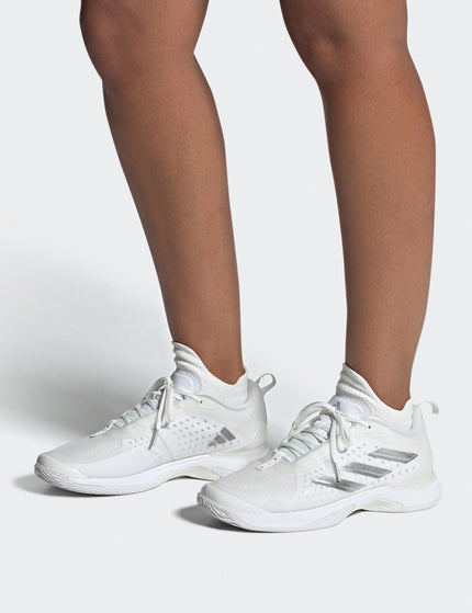 Adidas Avacourt Shoes - Cloud White/Silver Metallicimage2- The Sports Edit