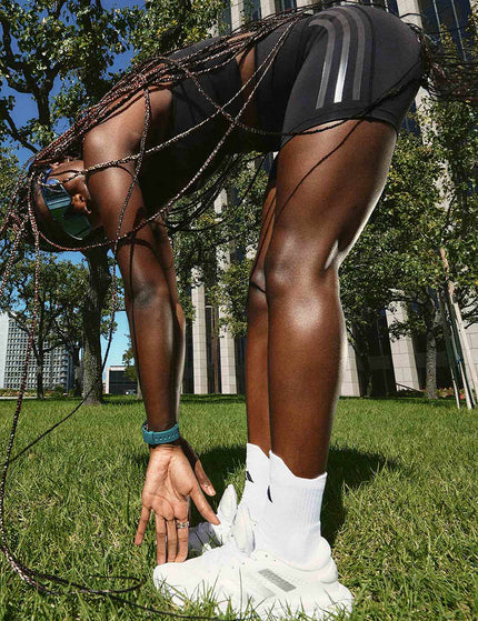 Adidas DailyRun 3-Stripes 5 Inch Short Leggings - Blackimage7- The Sports Edit