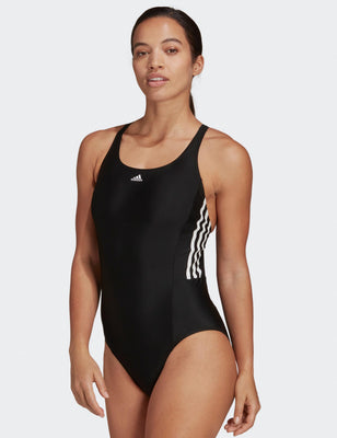 Mid 3-Stripes Swimsuit - Black/White