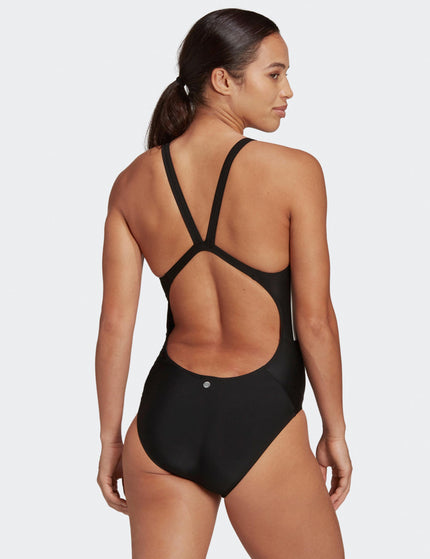 adidas Mid 3-Stripes Swimsuit - Black/Whiteimages2- The Sports Edit