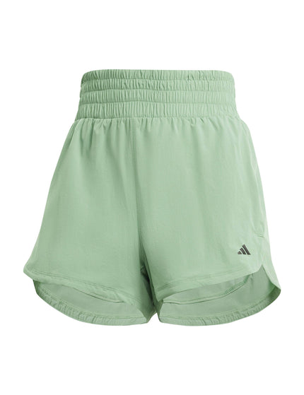 adidas Pacer Stretch-Woven Zipper Pocket Lux Shorts - Preloved Greenimage6- The Sports Edit