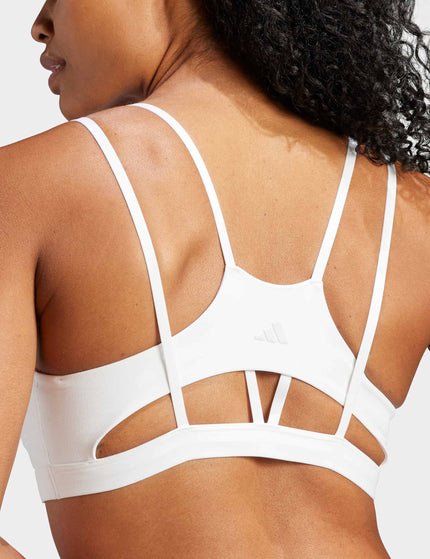 adidas Yoga Studio Luxe Light-Support Bra - Whiteimage4- The Sports Edit