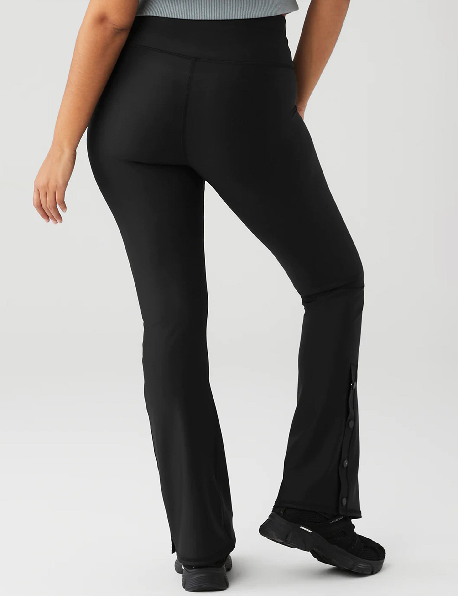 Airbrush High Waisted Bootcut Legging - Black