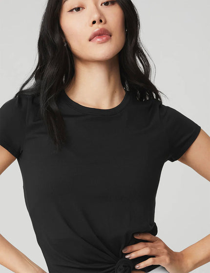 Alo Yoga Alosoft Finesse Tee - Blackimage5- The Sports Edit