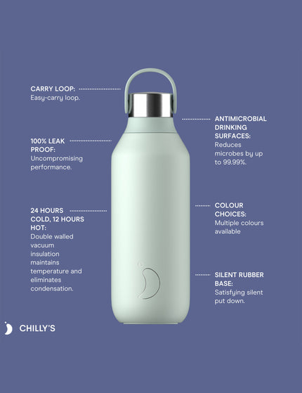 Chilly's Series 2 Water Bottle 500ml - Blush Pinkimage8- The Sports Edit