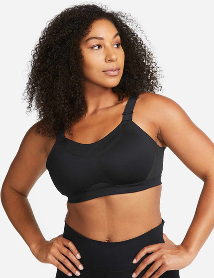 Nike Dri-FIT Alpha Bra - Black/Dark Smoke Greyimage5- The Sports Edit