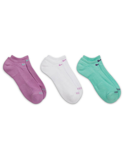 Nike Everyday Plus Cushioned No-Show Socks (3 Pairs) - Multi-Colourimage2- The Sports Edit