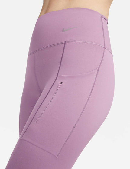 Nike Go Mid-Rise 7/8 Leggings - Violet Dust/Blackimage4- The Sports Edit
