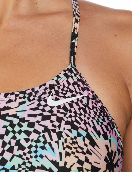 Nike HydraStrong Printed Cutout 1-Piece Swimsuit - Pink Bloomimage3- The Sports Edit