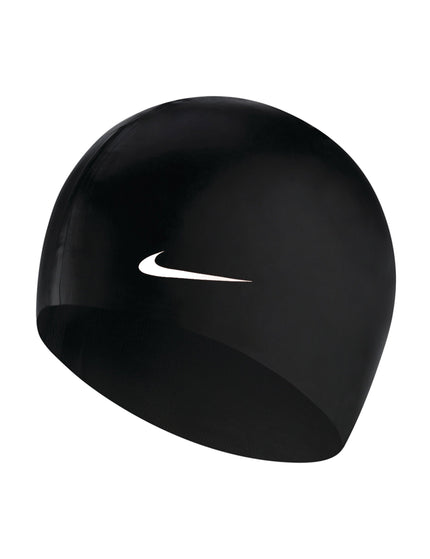 Nike Solid Silicone Cap - Black/Whiteimage2- The Sports Edit