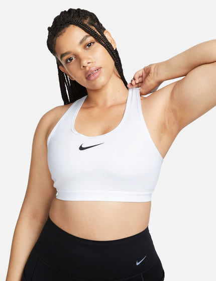 Nike Swoosh High Support Bra - White/Blackimage5- The Sports Edit