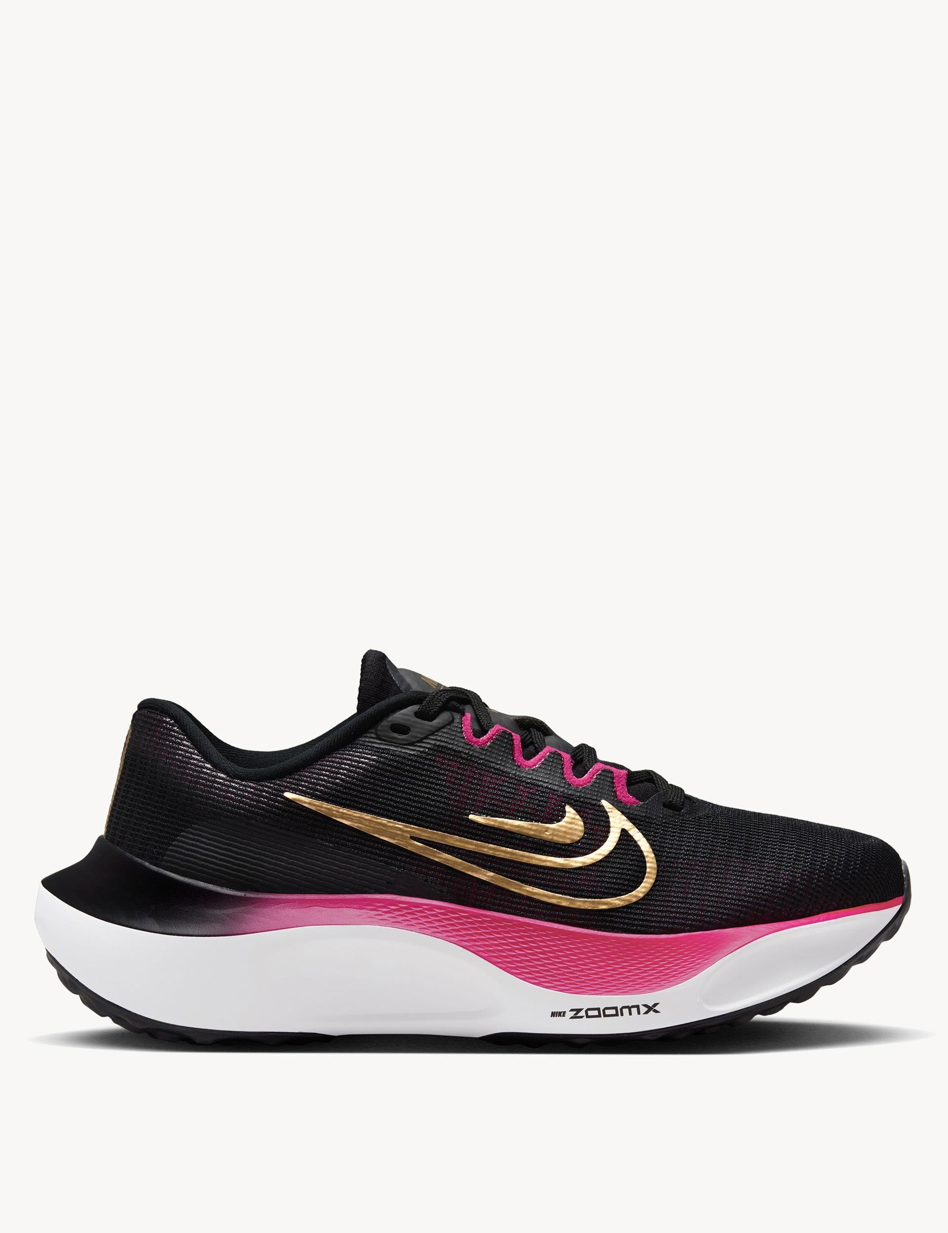 Nike | Zoom Fly 5 Shoes - Black/White/Fireberry/Gold | The Sports Edit