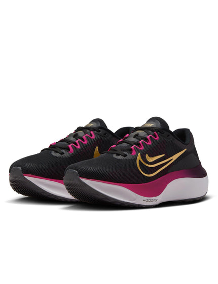 Nike Zoom Fly 5 Shoes - Black/White/Fireberry/Metallic Goldimage4- The Sports Edit