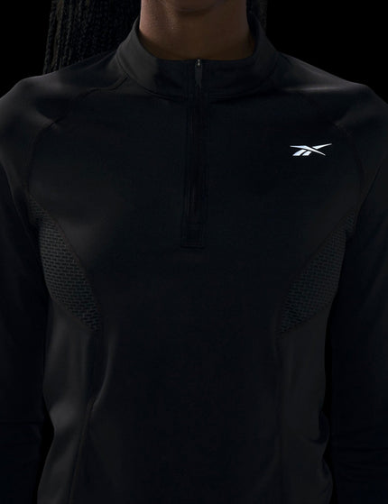 Reebok Running 1/4 Zip - Night Blackimage5- The Sports Edit