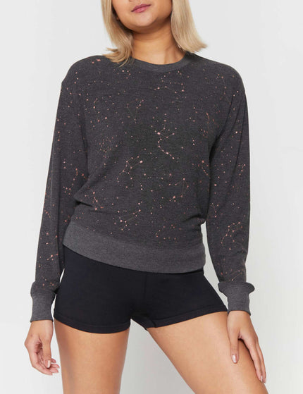 Spiritual Gangster Zodiac Shimmer Savasana Sweater - Vintage Blackimage1- The Sports Edit
