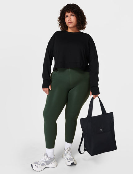 Sweaty Betty After Class Crop Sweatshirt - Blackimage4- The Sports Edit