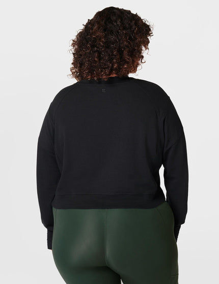 Sweaty Betty After Class Crop Sweatshirt - Blackimage2- The Sports Edit