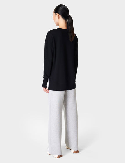 Sweaty Betty After Class Longline Sweatshirt - Blackimage4- The Sports Edit