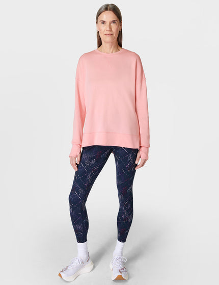 Sweaty Betty After Class Longline Sweatshirt - Soft Pinkimage5- The Sports Edit