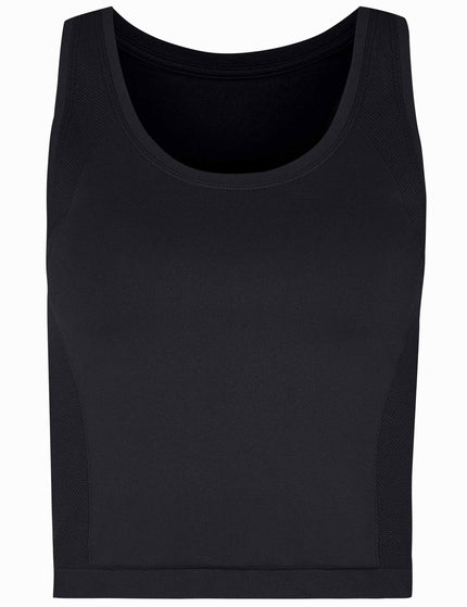 Sweaty Betty Athlete Crop Seamless Gym Vest - Blackimage5- The Sports Edit