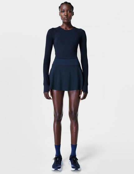 Sweaty Betty Athlete Seamless Workout Long Sleeve Top - Navyimage5- The Sports Edit