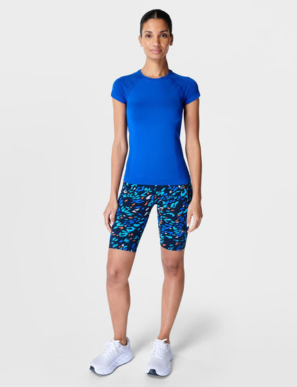 Sweaty Betty Athlete Seamless Gym T-Shirt - Lightning Blueimage3- The Sports Edit