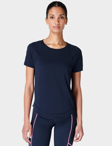 Sweaty Betty Breathe Easy Running T-Shirt - Navy Blueimage1- The Sports Edit