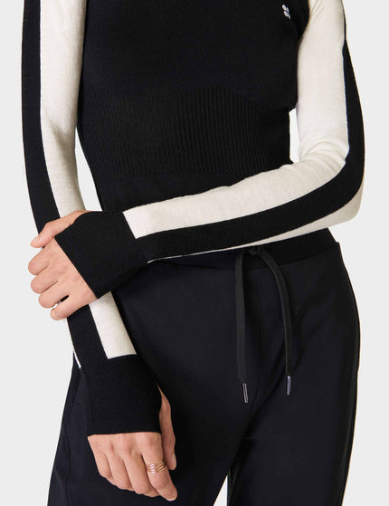 Sweaty Betty Colour Block Merino Base Layer Top - Blackimage4- The Sports Edit