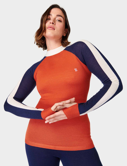 Sweaty Betty Colour Block Merino Base Layer Top - Firebirdimage1- The Sports Edit