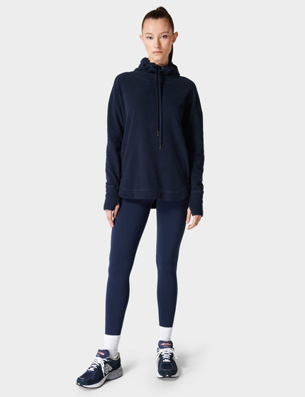 Sweaty Betty Escape Italian Fleece Hoody - Navy Blueimage4- The Sports Edit