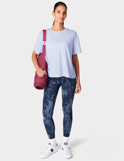 Sweaty Betty Soft Flow Studio T-Shirt - Salt Blueimage6- The Sports Edit