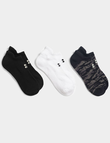 Sweaty Betty Workout Trainer Socks 3 Pack - Ultra Black Camoimage1- The Sports Edit