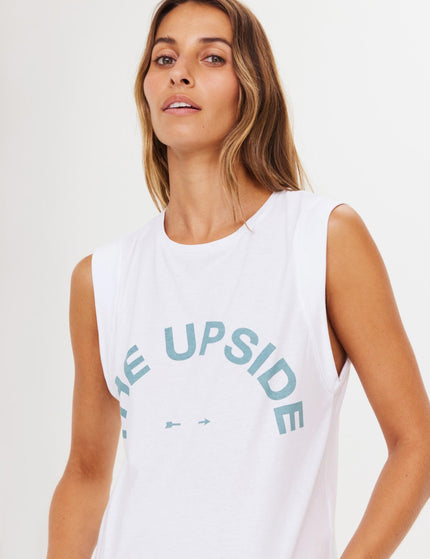 The Upside Cropped Muscle Tank - Whiteimage4- The Sports Edit