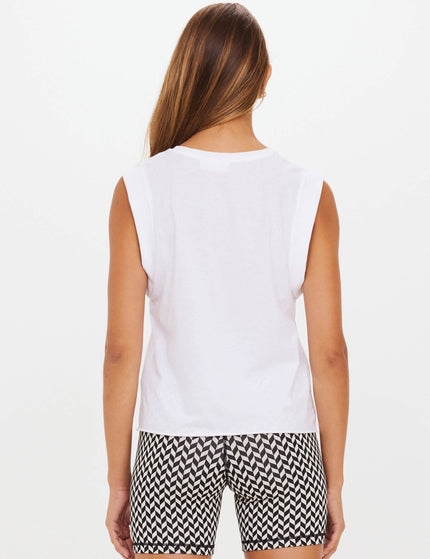 The Upside Cropped Muscle Tank - Whiteimage3- The Sports Edit