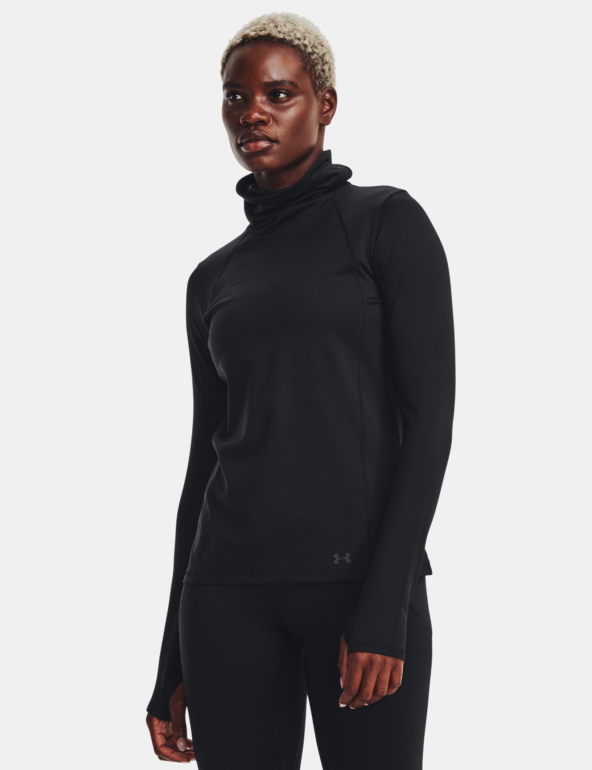 Under Armour Meridian Cold Weather Funnel Neck - Black/Jet Greyimage1- The Sports Edit