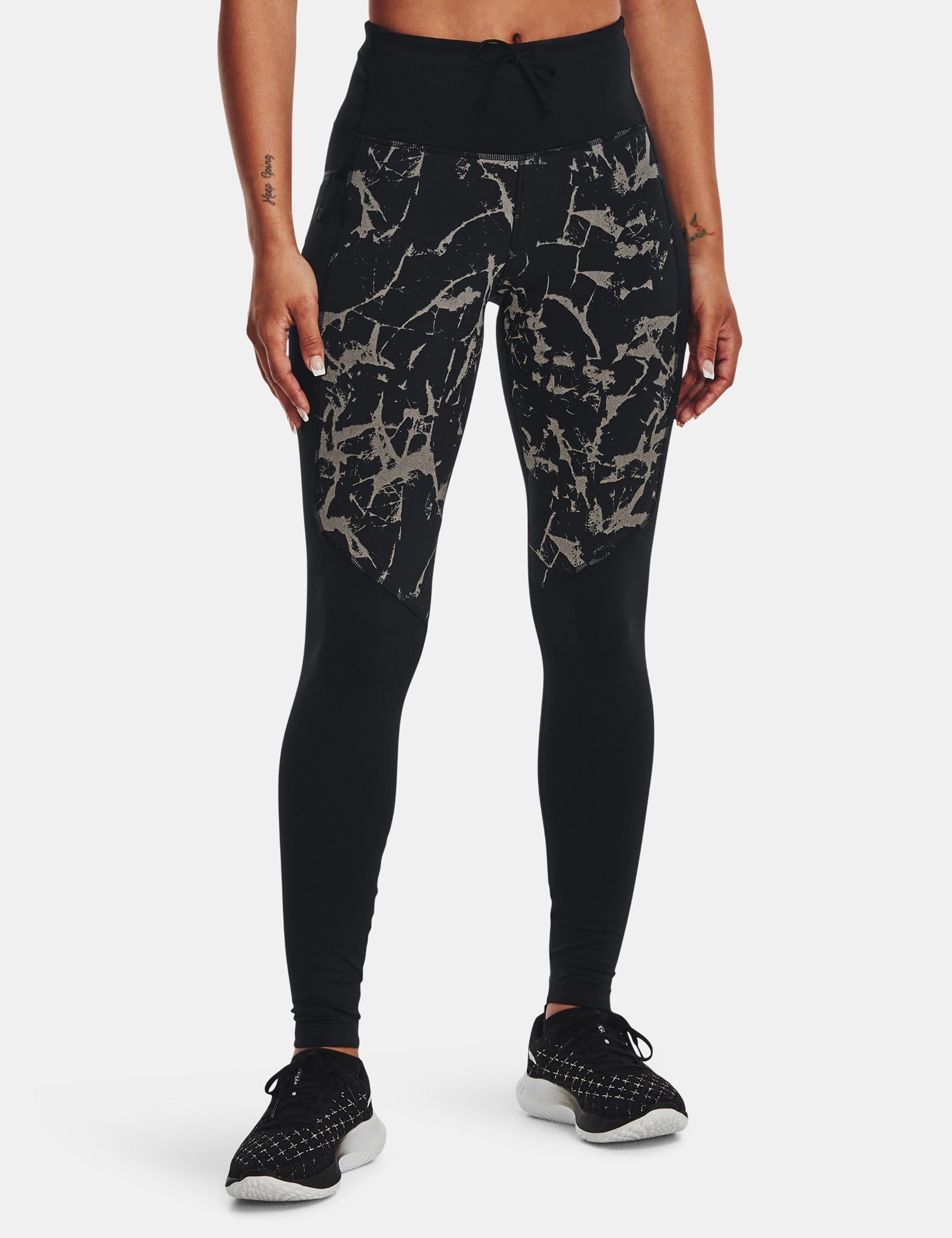 Under Armour OutRun The Cold Tights - Black/Reflectiveimage1- The Sports Edit
