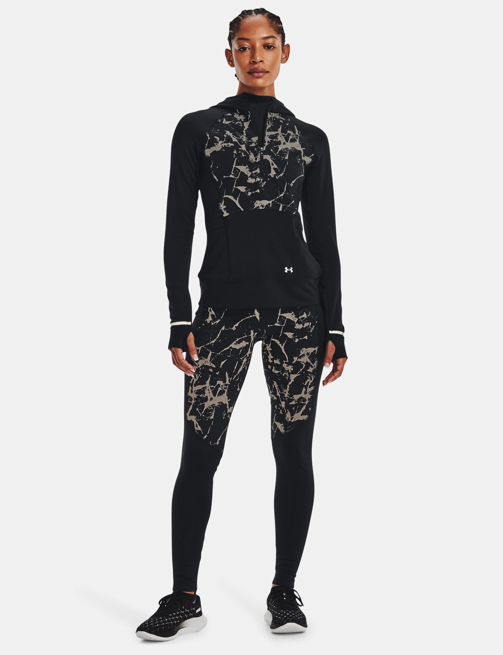 Under Armour OutRun The Cold Tights - Black/Reflectiveimage3- The Sports Edit