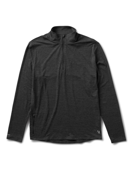 Vuori Ease Performance 1/2 Zip - Charcoal Heatherimages3- The Sports Edit
