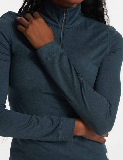 Vuori Halo Essential 1/2 Zip - Beryl Heatherimage5- The Sports Edit